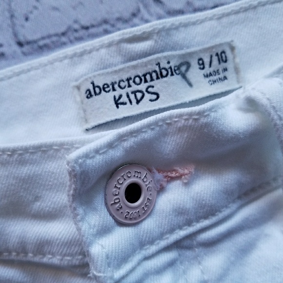 Abercrombie Kids White Pink Shorts Sz Girls 9-10 - Picture 3 of 8
